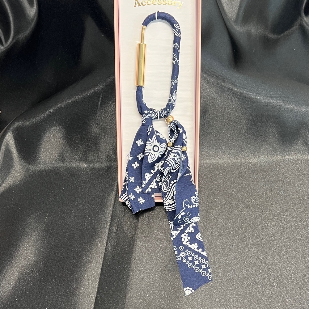 Serefina | Navy Bandana Boho Bag Charm